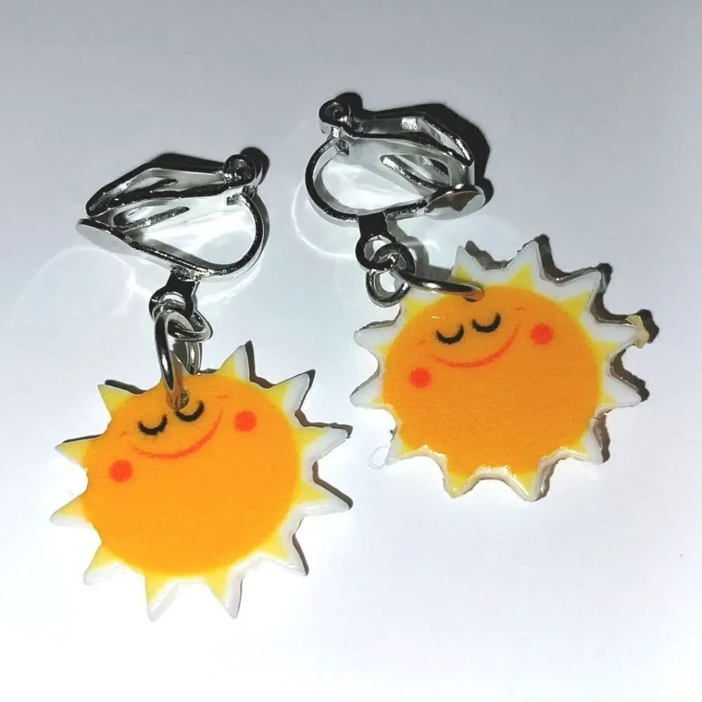 Super cute girls clip-on earrings